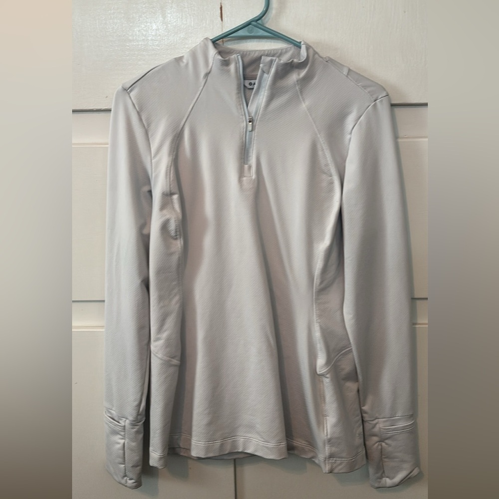 Athleta Women's Long Sleeve Half-Zip Top - Light Gray